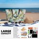 thumbnail image 5 of Fotbe Watercolor Palm Tree Bolsa de Viaje para Playa - Resistente al Agua, Bolsa Tote de Gran Capacidad y Ligera con 7 Bolsillos para Mujeres y Hombres, 5 of 7