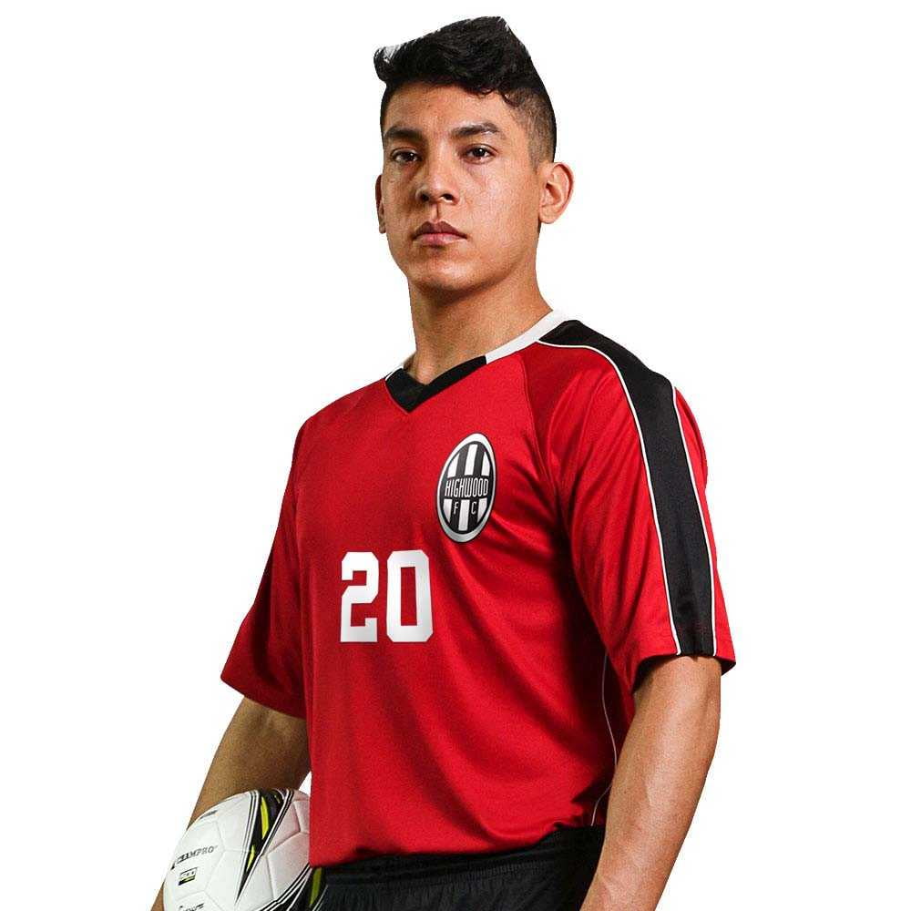 CHAMPRO Mark Lightweight Soccer Jersey, Youth X-Small, Forest Green, Optic Yellow Highlights, White Trim