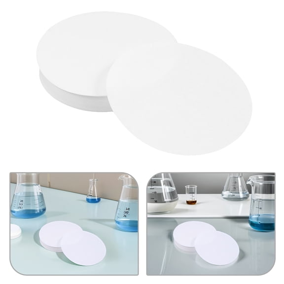 LOLIPPYY 100Pcs Chemistry Lab Filter Paper Rapid Filtration Stable Performance White Circles