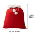 thumbnail image 3 of karymi Large Christmas Gift Bag 40x60cm Red Golden Velvet Festive Present Sack for Holiday Party Family Home Decor Reusable Wrapping House Decor Christmas Ornaments Christmas Ornaments, 3 of 7