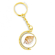thumbnail image 1 of La vida marina colorida ilustración de caracol Anillo de oro de metal llavero llavero, 1 of 3