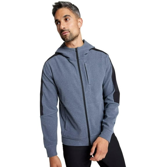 VRST Men's Pinnacle Polar Fleece Full Zip Hoodie, XL, Darker Ardosia Slate