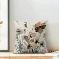 thumbnail image 2 of Spring Floral Throw Pillow Covers 20x20 Set of 2, Watercolor Flower Decorative Outdoor Pillow Covers Rustic Abstract Modern Pillow Cases Linen for Couch Sofa Home Decor, 2 of 5