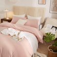 thumbnail image 3 of Housse de Couette Rose Taille Simple Ensemble de Housses de Couette Douce Respirante Lavée, 3 of 9