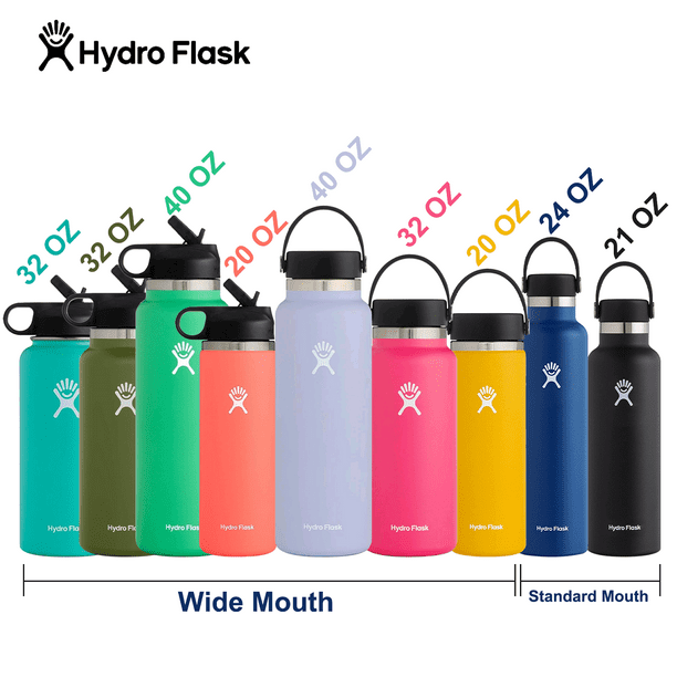Hydro Flask 21 oz Water Bottle Stainless Steel, Vacuum Insulated