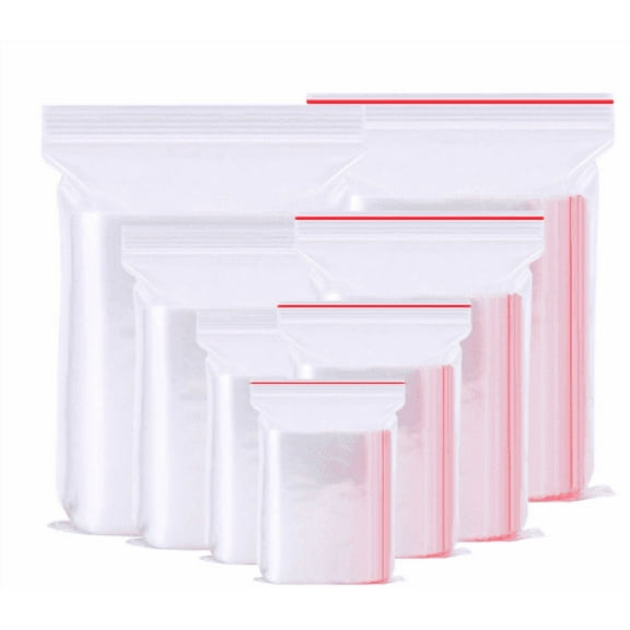 Easeky Clear Pe Zip Packaging Bags – Self-Seal Resealable Bone Bags, Water-Proof Reusable Storage for Crafts Jewelry Snacks, Eco Friendly Transparent Pouches, Multisize, 100 Plastic Bags