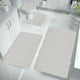 thumbnail image 1 of Fiudx Juego de Alfombrillas de Baño de Espuma, de Terciopelo Suave con Base Antideslizante, Absorbentes de Agua y Lavables a Máquina, para Ducha, Juego de 4 Piezas, Beige, 40 X 60 Cm, 1 of 6