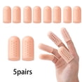 thumbnail image 1 of 10 Piezas de Protectores de Dedos de Gel Protectores de Dedos Transpirables Protectores de Pulgar Protectores de Dedos ER, 1 of 5