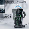 thumbnail image 3 of 3 in 1 Charging Station for iPhone, 18W Fast Wireless Charger for iPhone 14 13 12 11 Pro X Max XS XR 8 7 Plus 6s 6 & Airpods, Wireless Charging Stand for Apple Watch Series 9 8 7 6 SE 5 4 3 2, 3 of 7