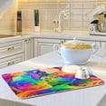 thumbnail image 6 of GZHJMY Colorful Rose Flower Rainbow Watercolor Dish Drying Mat, Absorbent Microfiber Dishes Drainer Mats for Kitchen Counter Large Size 18 x 24 Inch, Coffee Mat, 6 of 7
