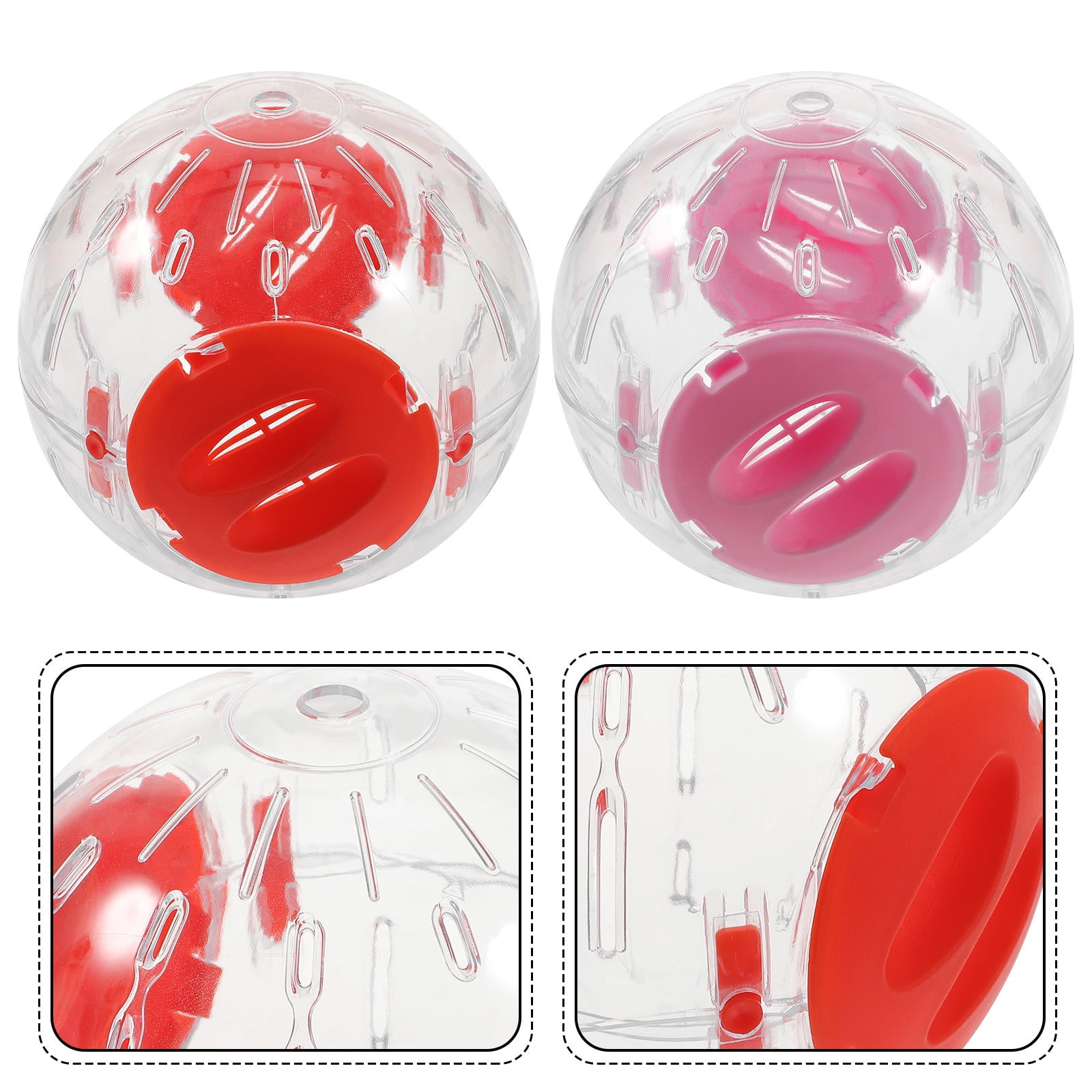 Milisten 2Pcs Small Animals Exercise Balls with Air Circulation and Lock for Healthy Hamster Activity