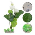thumbnail image 4 of Decoración de flor de loto artificial para escondite de peces, modelo de planta de flor simulada, planta de acuario de plástico, 4 of 6