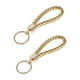 thumbnail image 1 of Llavero de coche único Bargains Llavero universal con anillo para llaves de control remoto para casa Cuero Aleación de Zinc Tono Dorado 2 Pcs, 1 of 6