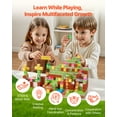thumbnail image 4 of Bloques magneticos VEVOR, 100 piezas, juego de bloques magneticos STEM Montessori, juguetes sensoriales, 4 of 9
