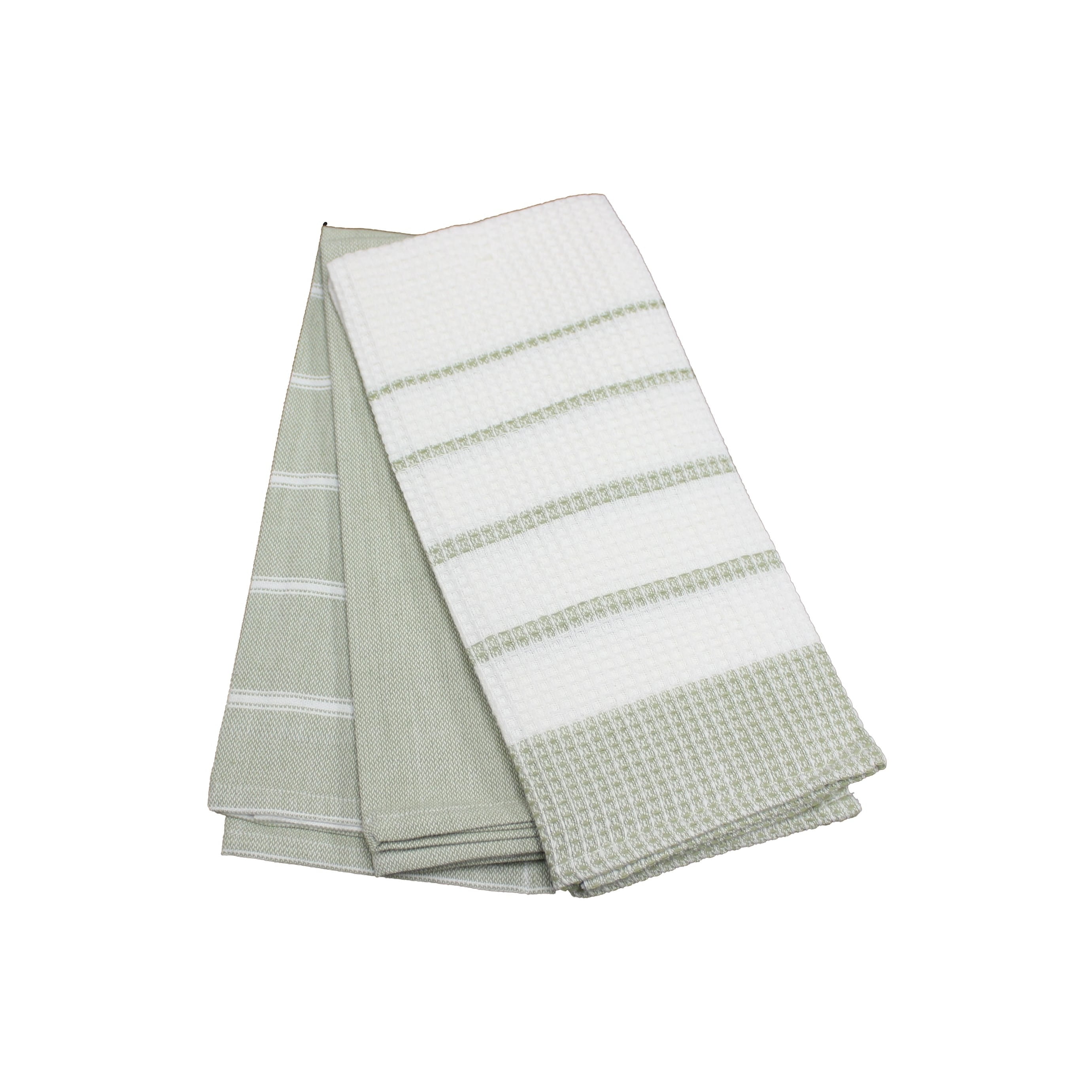 Fabstyles Fouta 3 Piece Assorted Kitchen Towel Set Extra Large 100% Cotton, 32" x 22"