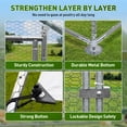 thumbnail image 5 of Large Chicken Coop, Metal Chicken Coop Walk-in Chicken Runs for Yard Chicken Cage/Poultry Cage with Waterproof and Anti-UV Cover for Outdoor Backyard Farm Use 19.7 x 9.8 x 6.56 ft, 5 of 8