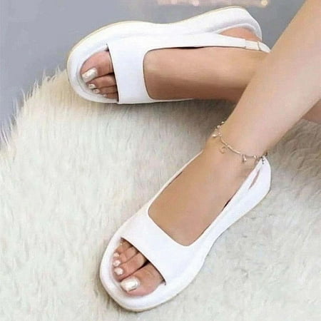 

Shldybc Womens Sandals Women s Solid Hollow Out Thick Heel Casual Mesh Breathable Sandals Boots Summer Savings Clearance