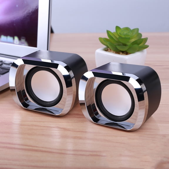 SEWCHICS 2-Pack Stereo Computer Speakers for Desktop PC with Multimedia Sound, Black - Ideal for Home, Office, and Back to School Use