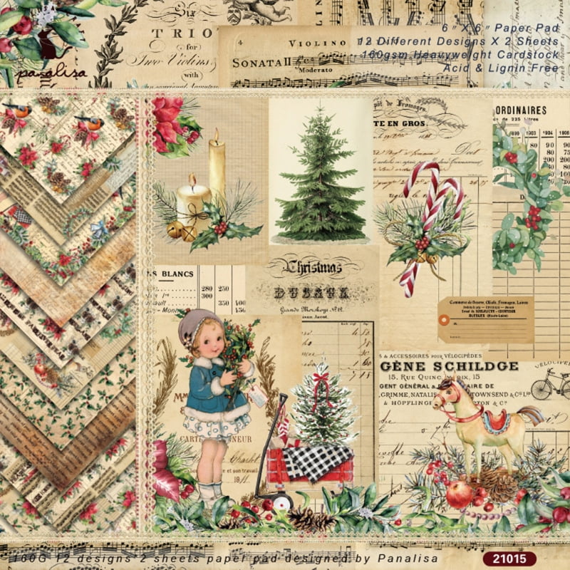 yestune 24 sheets big vintage floral stickers diy scrapbooking materials for greeting card journal diy crafts gift wrapping walmart com