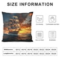 thumbnail image 5 of Orinice Sunset Graphic Decorative Cotton Linen Throw Pillow Cover Summer Print 1PC 20x20in, 5 of 5