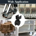 thumbnail image 6 of Uxcell 1.6" Dia Wheel U-Clamp Top Rotatable Universal Swivel Brake Caster Black 4Pcs, 6 of 6