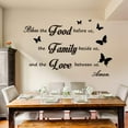 thumbnail image 3 of WYZCTTD 1Pcs Kitchen Wall Decor Stickers，Dining Room Wall Decor Dinner Prayer Wall Decor Bless，Sign Prayer Room Table Decor Family Stickers for Home Wall Decorations, 3 of 7
