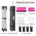thumbnail image 5 of Eagle Peak 12 x 12 ft Pink Pop up Outdoor Canopies, Removable Sidewall, 5 of 12