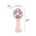 thumbnail image 3 of HomeDM Handheld Fan Portable Fan USB Rechargeable Personal Fan Handheld Fan for Summer Mini Desk Fan for Makeup/Commute/Office Travel/Shopping/Outdoor/Office, 3 of 3