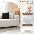 thumbnail image 4 of Corduroy Three-Seater Sofa - Sturdy Hardwood Frame, Thick Cushions & Easy-Clean Fabric for Durable Family Comfort, 4 of 6