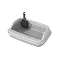 thumbnail image 2 of Dvkptbk Semi Enclosed Cat Litter Box with High Sides, Splashs Proof Designs, Open Top Cat Litter Tray Include Scoop Easy Cleaning, 2 of 6