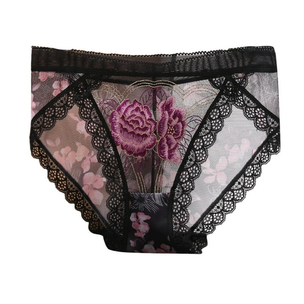 Womens Underwear Cotton Bikini Panties Lace Soft Hipster Panty Ladies  Stretch Full Vintage Undergarments for (Black, S) at  Women's  Clothing store