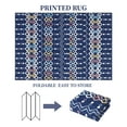 thumbnail image 6 of ZACOO 2'x6' Geometric Machine Washable Runner Rug, Non‑Slip Ultra Thin Carpet for Hallway Entryway Kitchen, Blue, 6 of 10