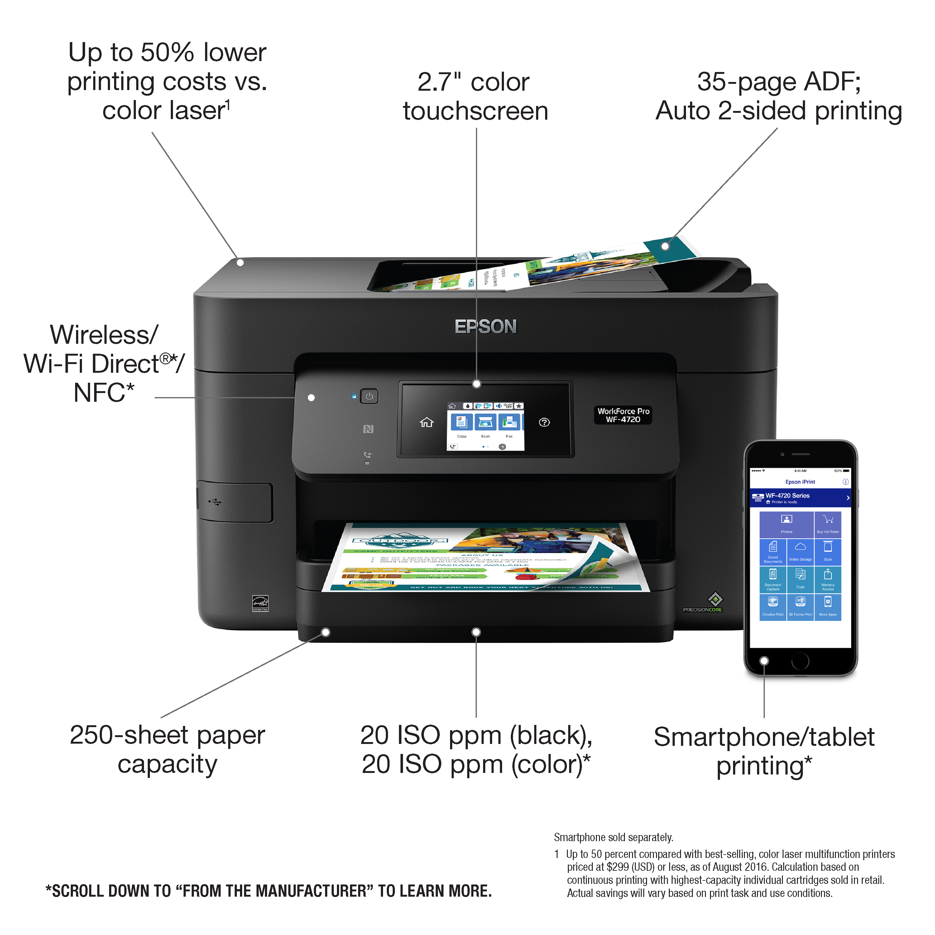 Epson - WorkForce Pro WF-4720 Wireless All-In-One Printer - image 2 of 5