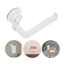 MOKKHNB Bathroom Tissue Holder Wall Mount 1Pack Suction Cup Toilet Paper Rack White Abs Pvc