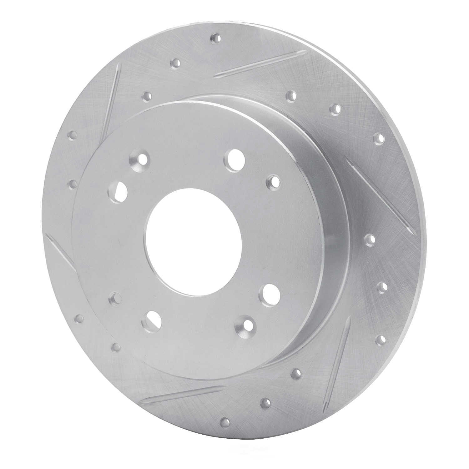 Dynamic Friction Company 631-59025L DFC Brake Rotor - Drilled And Slotted - Silver