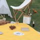 thumbnail image 4 of Esterilla de picnic de color sólido de alta calidad con asa de cuero de moda para picnic, 4 of 5