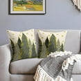 thumbnail image 5 of Grey Christmas Pillow Covers 20x20 Inch Set of 2 Santa Tree Gold Snowflake Xmas Decorative Square Throw Pillows For Couch Winter Holiday Pillow Cases Farmhouse Home Decor For Sofa Porch Outdoor, 5 of 6