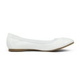 thumbnail image 2 of Dream Pairs Women's Ballerina Ballet Flats Classic Pointed Toe Slip On Shoes Sole-Flex White Size 11, 2 of 6