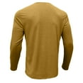 thumbnail image 4 of JTieacloth T Men Autumn Solid Color Button Up Long Sleeve Round Neck T Shirt Men's Base Shirt Collar Top, 4 of 6