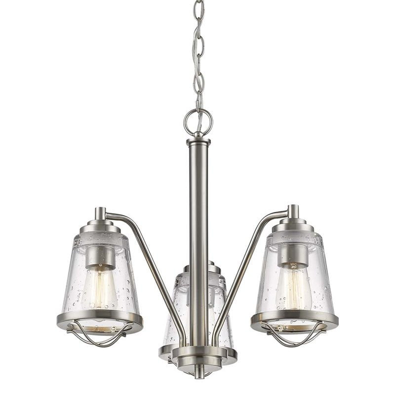 Z Lite Mariner 3 Light Chandelier In Brushed Nickel