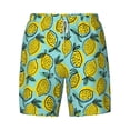 thumbnail image 4 of Lsque Mens Swim Trunks Lemon1 Pattern - Bathing Suit Compression Liner - Beach Swim Shorts Swimwear - (S-3XL) - Stretch Quick Dry -Small, 4 of 9