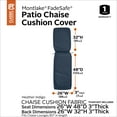 thumbnail image 6 of Classic Accessories Montlake FadeSafe Water-Resistant 80 x 26 x 3 Inch Patio Chaise Lounge Cushion Cover, Heather Indigo, 6 of 22