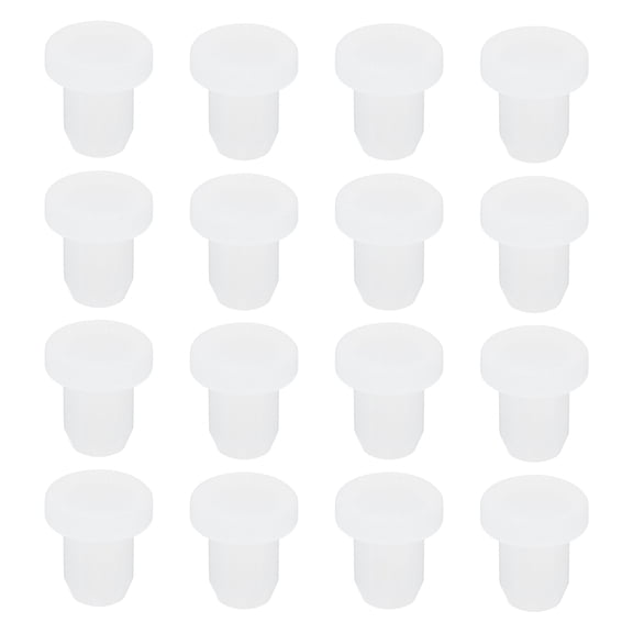 Uxcell Silicone Rubber Solid Plug Soft Flexible Stoppers T-Shaped Silicone Plugs for 5.6-5.7mm Hole 16 Pieces