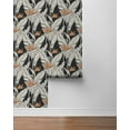 thumbnail image 3 of Stacy Garcia Home  Birds of Paradise Peel and Stick Wallpaper 20.5 in. W x 18 ft. L - Onyx & Metallic Copper, 3 of 7