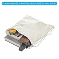 thumbnail image 3 of Unique Bargains Cotton Drawstring Bags Cotton Canvas Drawstring Backpack Foldable Sports Gym Bags Beige, 3 of 6