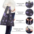thumbnail image 5 of 5 Pack Foldable Shopping Bag,Halloween Silhouette Pattern Reusable Grocery Bags with Pockets,Large Reusable Tote Bags with Handles Waterproof & Lightweight, 5 of 6