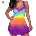 thumbnail image 3 of maskred Women's Back Tankini Two Pieces Push Up Bathing Suit Figure 1 M, 3 of 4