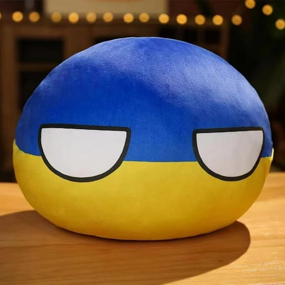 DEBGFS Country Balls Plushies 4 in Poland Ball Doll for Children and Adult Gifts Pendant Accessories Stuffed Toys,ukraine
