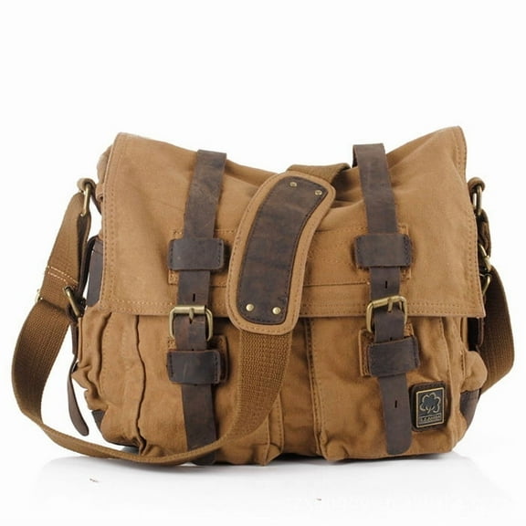 Canvas messenger bag,black