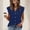 #074-Blue, variant on TaTaai Women‘s V Neck Tops for Women Short Sleeve Button Down Flutter Sleeve Loose Fit Blouse Casual Breathable for Daily Spring Summer Gift